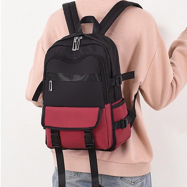 

backpack casual women's 2021 oxford cloth fashion boy students shoulder bags for teenagers girl large capacity travel school bag