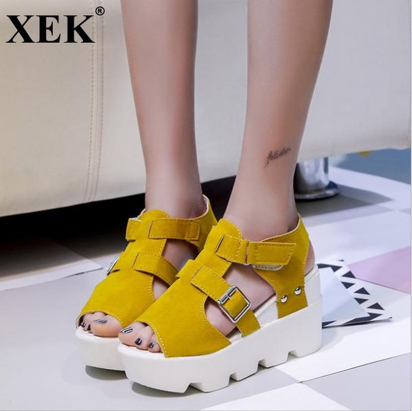 

summer sandals 2021 women high heel casual shoes footwear flip flops open toe platform gladiator wfq74, Black