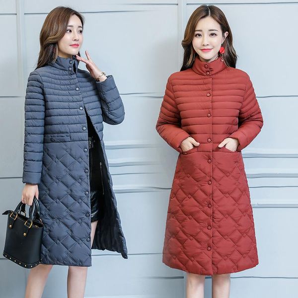 

women's trench coats parkas mujer 2021 winter jacket women long cotton parka coat female outerwear plus size 5xl chaqueta invierno xq09, Tan;black