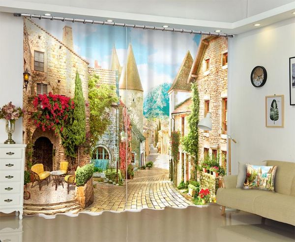 

babson rome town 3d digital printing curtain diy advanced custom po & drapes