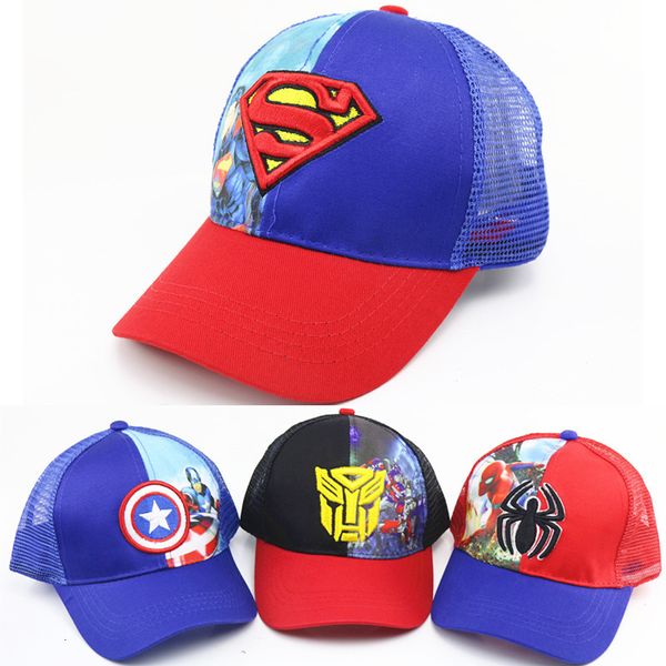 

net hat new children's superman batman cap summer outdoor sunshade baseball, Blue;gray