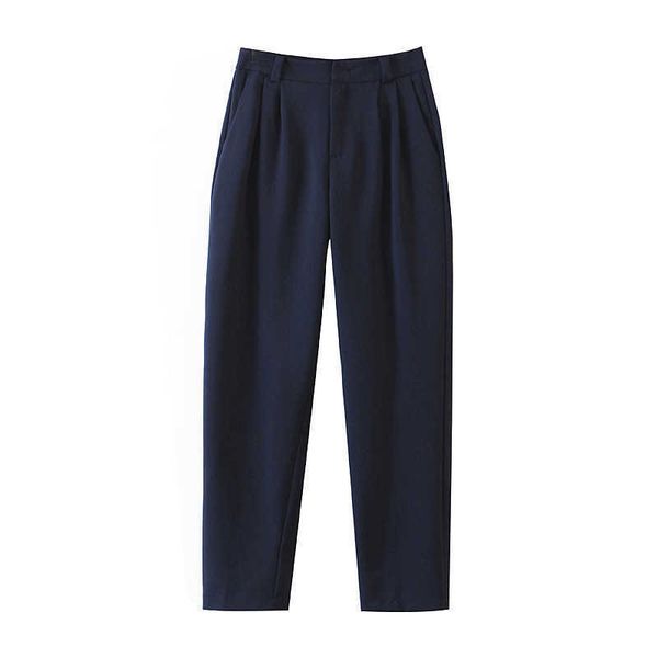 

women's pants casual solid color office trousers autumn fashion high-waist straight-leg 210527, Black;white