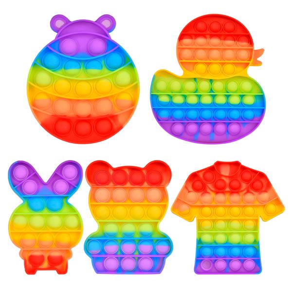 

push pop bubble anti stress relief toy kids push bubble pops it rainbow board game gifts children fun pressure reduction toy