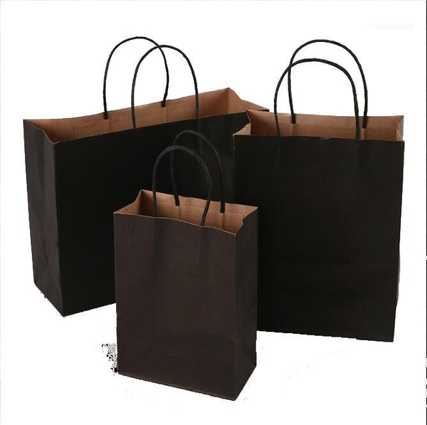 

pcs/lot gift bags with handles multi-function high-end black paper 6 size recyclable environmental protection bag11
