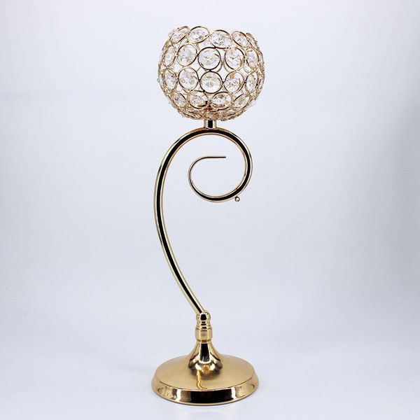 

candle holders fine metal wrought iron hollow single head holder crystal pendant creative wedding romantic decoration