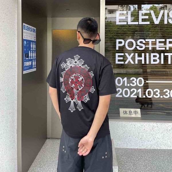 

65% off outlet online store 2021 spring and summer new products lovers heavy industry hollow out cross embroidered round neck short sleeve t, White