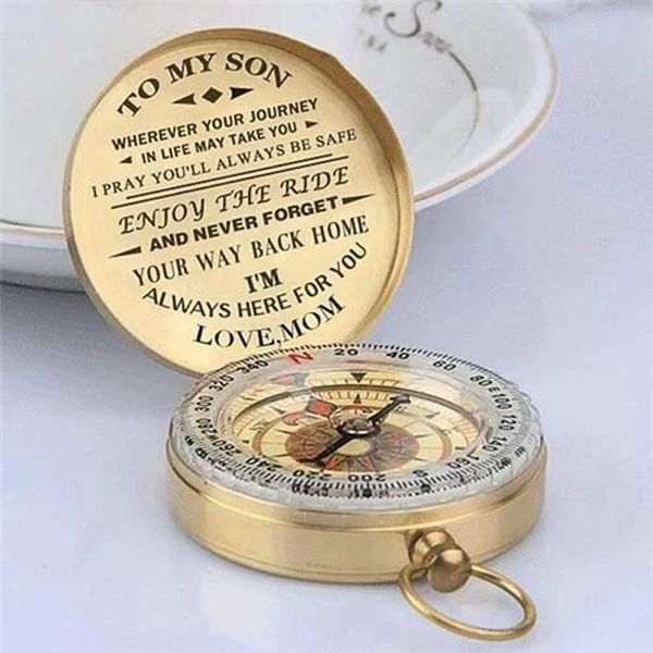 

mom to son compass enjoy the ride gift for hiking camping hunting outdoor military navigation tool whshopping gadgets