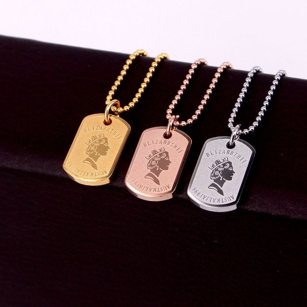 

x7-209a simple queen rose gold head popular necklace trendy personality collarbone, Silver