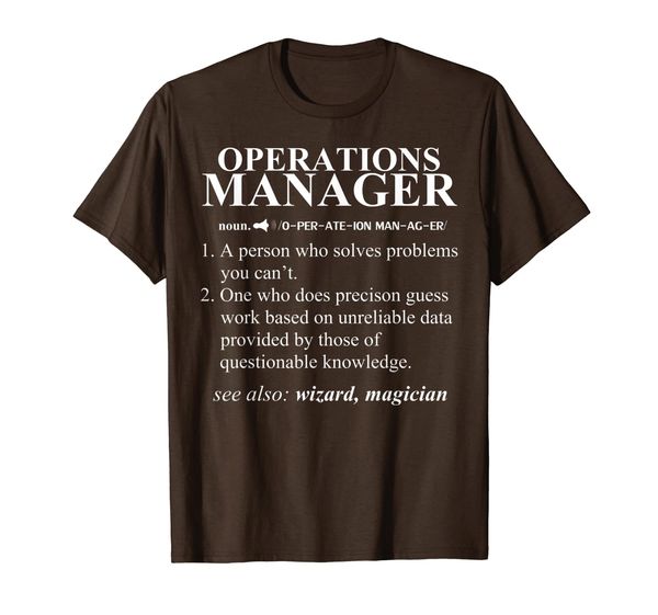 

funny noun operations manager definition t-shirt cool gift t-shirt, White;black