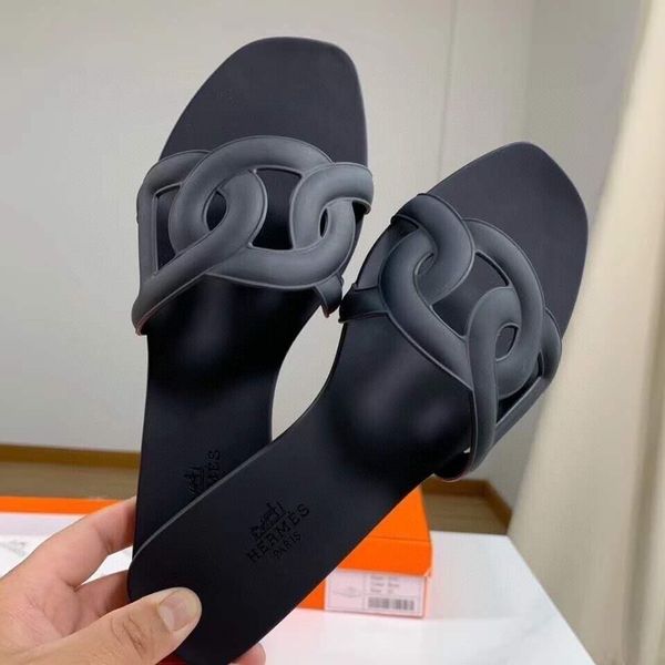 

chain pig jelly nose sandals, new in summer slippers cj, Black