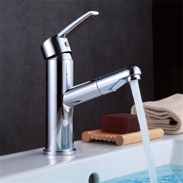 

bathroom sink faucets basin faucet single lever cold water taps deck mounted brass mixers hole pull out sprayer tap restroom