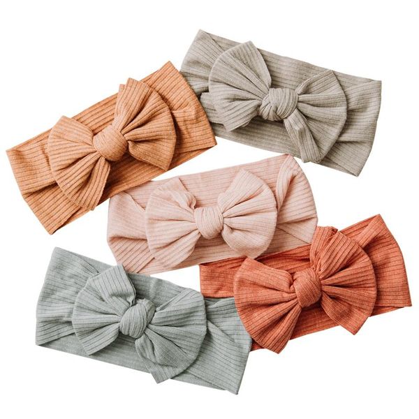 

pcs baby headbands knotted bow turban elastic bows kids headware children spring summer girls hair accessories, Slivery;white