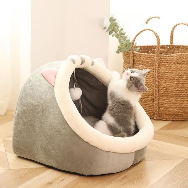 

cat beds & furniture bed for indoor warm pet basket cozy kitten lounger cushion house tent soft small dog mat bag washable cave cats