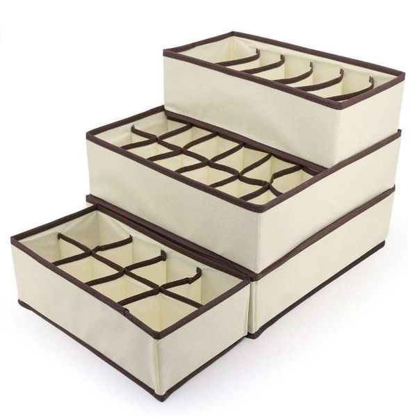 

storage drawers 6/7/8/24 grids underwear bra box foldable drawer organizers socks bag cabinet boxes