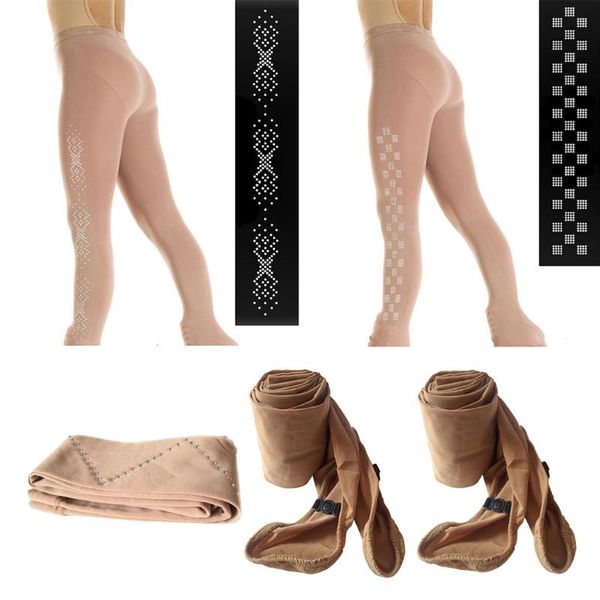 

skiing pants child skating tight footed tights long socks stockings with rhinestones for girls - ultra soft, stretch & warm choose sizes