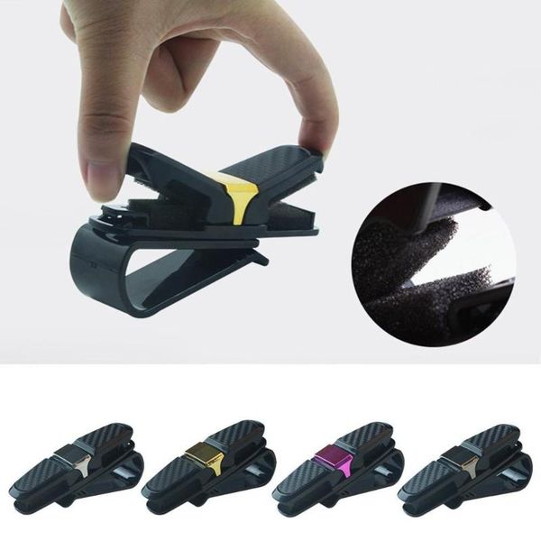

car organizer s-type carbon brazing glasses clip sunglasses double sun visor bill holder multifunctional supplies