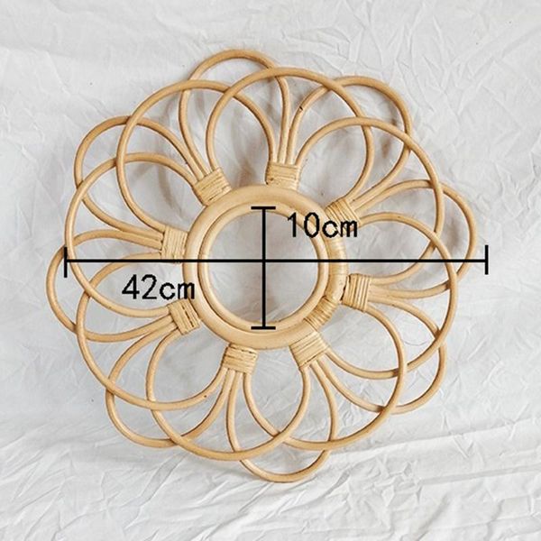 

mirrors rattan art decoration flower frame makeup mirror dressing wall hanging