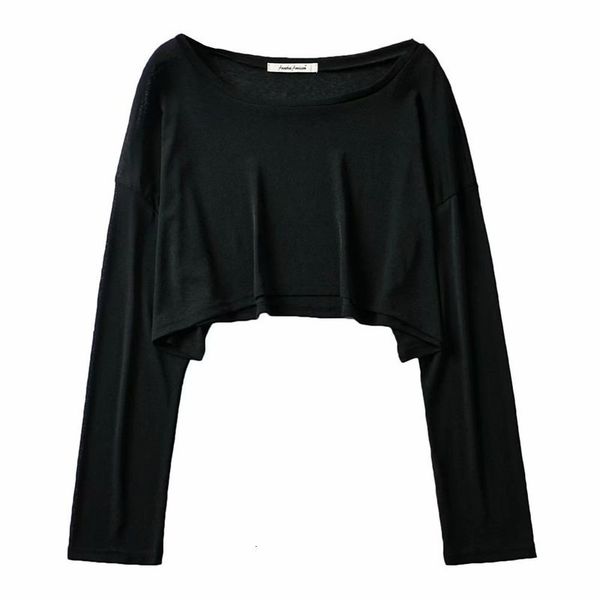 

dresses style casual tight and soft solid color round neck short long sleeve for women t-shirt, Black;gray
