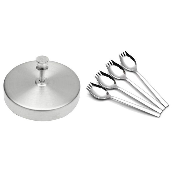 

spoons 1 pcs pizza kitchen tools pastry mold & 4 304 stainless steel sporks