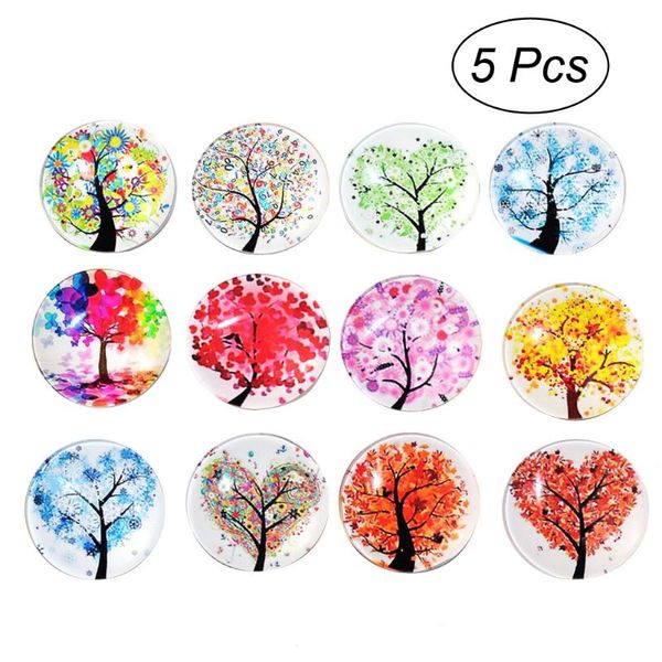 

fridge magnets 5pcs glass refrigerator magnet whiteboard decorations home decor (random color)