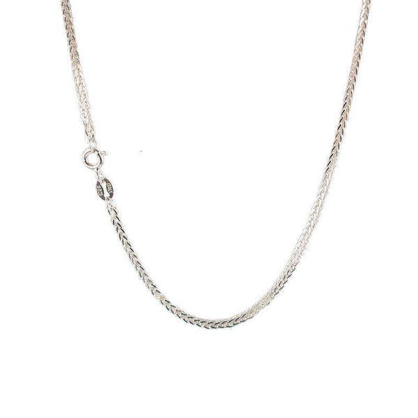

sier925 chopin chain long sweater bare woven sier necklace platinum plated, Silver