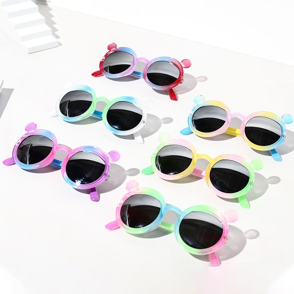 

Summer Girl Boys Cute Animal Cartoon Flower Wings Outdoor Sunglasses Children Lovely Vintage Sunglasses Protection Classic Kids wholesale, White;black