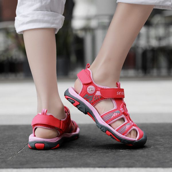 

Boys Outdoor Girls Sports Beach Kids Shoes Summer Children Mixed Color Casual Sandals Rubber Anti-slip 1-12y new fashion BSS01, 01