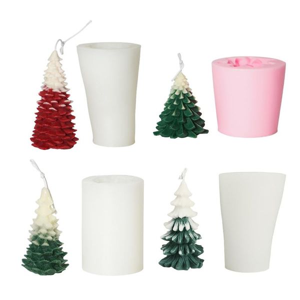 

craft tools diy silicone candle mould for resin art christmas tree shaped soap mold making tool