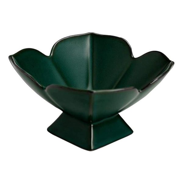 

dishes & plates trays style candy nuts serving containers appetizers flat dry fruit for kitchen counter decoration(dark green)