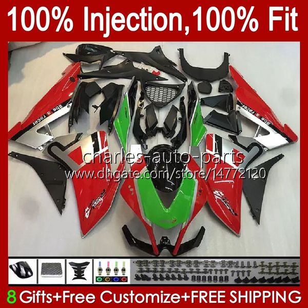 Injeção para Aprilia RSV1000RR RSV4 RSV-1000 Corpo 39No.153 RSV 1000 Vermelho Verde RSV1000 R $ 09 10 11 12 2013 2014 2015 RSV1000R 2009 2010 2012 13 14 15 Feeding do OEM