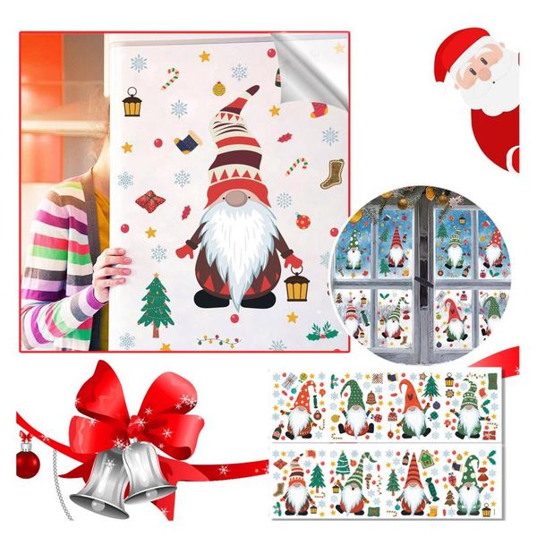 

window stickers 1pc christmas clings cling for glass decals decorations holiday santa claus