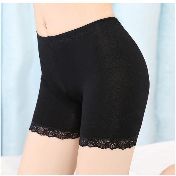 

women's panties women modern fashion moda lace safety short pants ladies leggings anti-empty boxer shorts seamless underwear, Black;pink