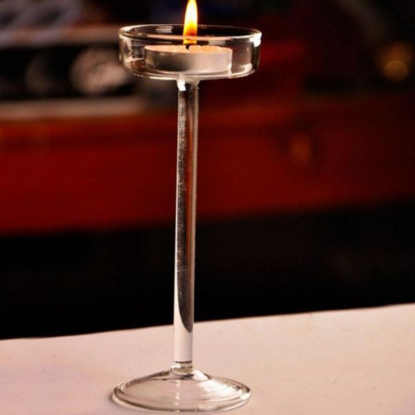 

creative goblet designed glass hanging tea light candle holder home decor party holders
