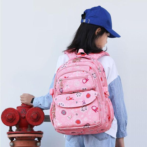 

school bags fashion backpack for girls flower printed primary girl lightweight waterproof bookbag light weight schoolbag