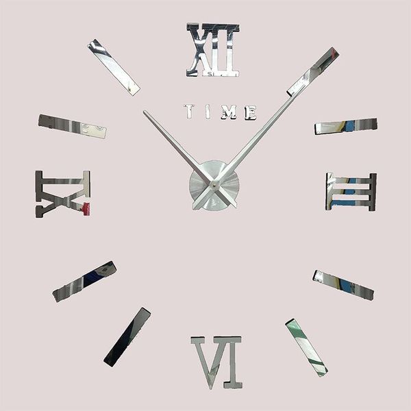 

wall clocks 3d large size living room fashion creative home furnishing family sharing diy sticker clock