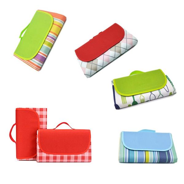 

145x180/145x200cm outdoor beach picnic folding camping mat waterproof sleeping pad moistureproof plaid blanket pads