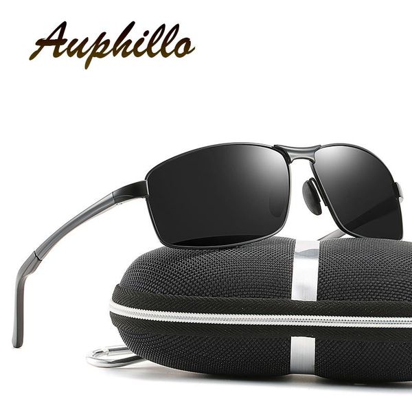 

sunglasses polarized men 2021 designer metal alloy square classic retro driving fishing glasses a203, White;black