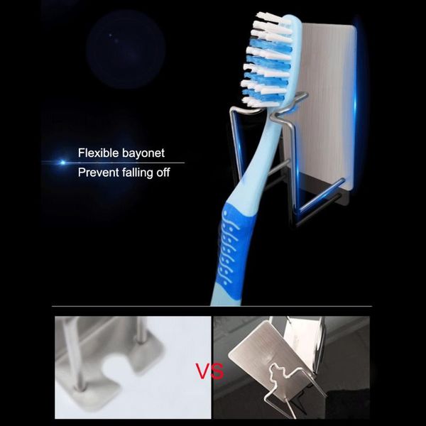 

toothbrush holders holder storage rack stainless steel wall hanging adjustable for bathroom dfds889