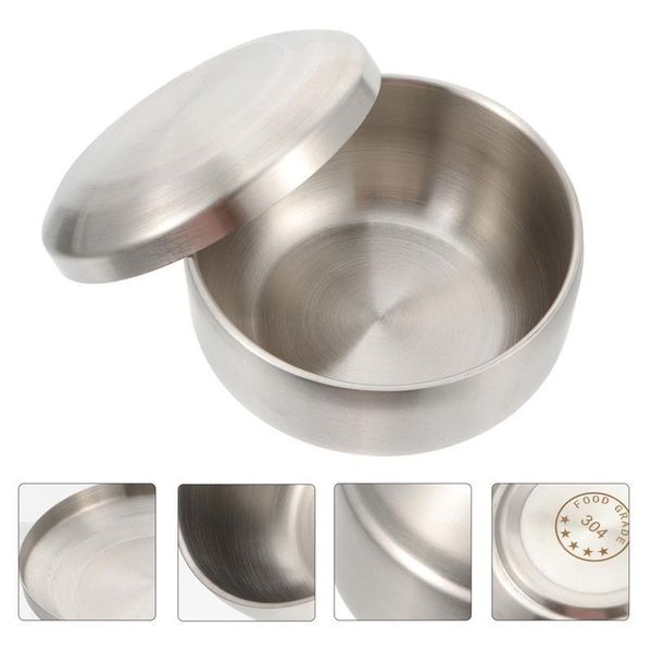 

stainless steel salad bowl serving anti-scald soup bowls
