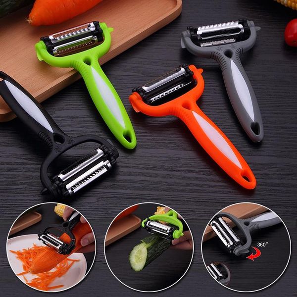 

dinnerware sets 1pc creative plastic handle 360 degree rotary potato peeler vegetable cutter kitchen accessories
