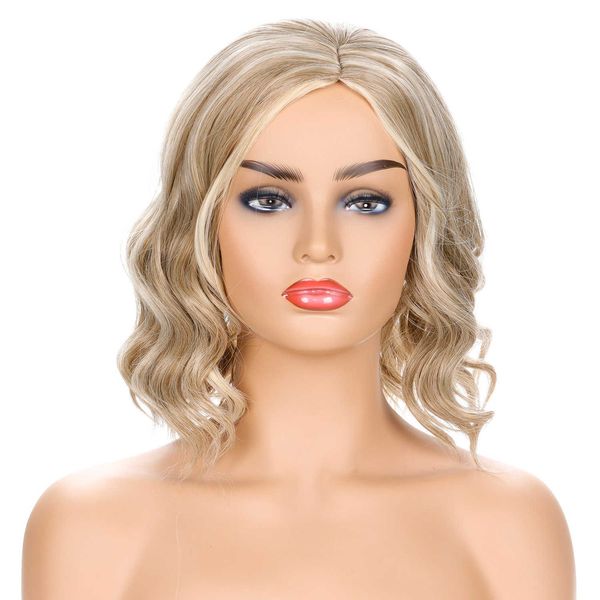 

wig split wave fashion curl women's chemical fiber headgear wig, Black