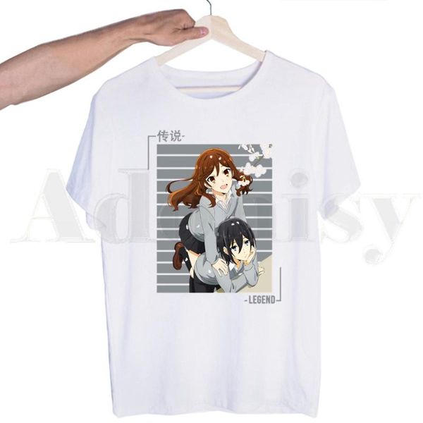 

men's t-shirts horimiya hori san to miyamura kun anime cartoon tshirts men fashion summer tshirt tees streetwear harajuku funny, White;black