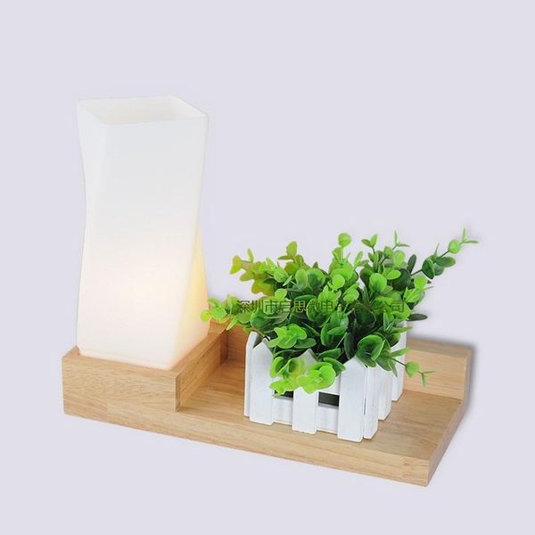 

wall lamp northern europe vintage wood glass industrial indoor lighting bedside lamparas lights e27 for home decoration