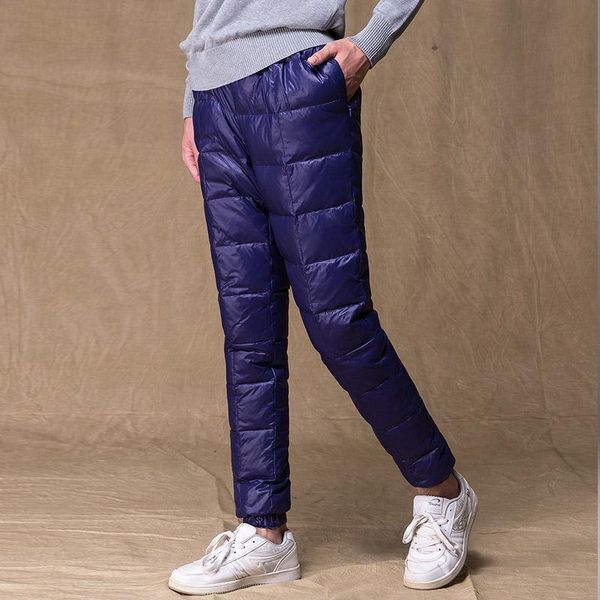 

down trousers for men and women to wear outdoor slim fit large thermal cotton pants women's & capris, Black;white