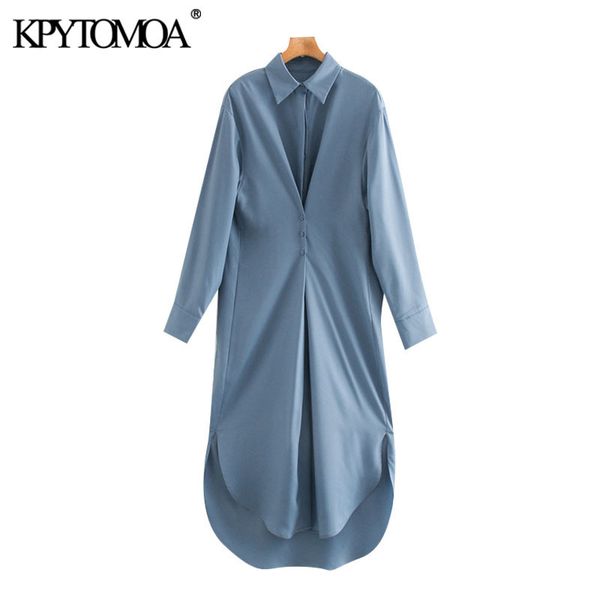 

women chic fashion with button pleated asymmetric midi dress vintage lapel collar long sleeve female dresses mujer 210416, Black;gray