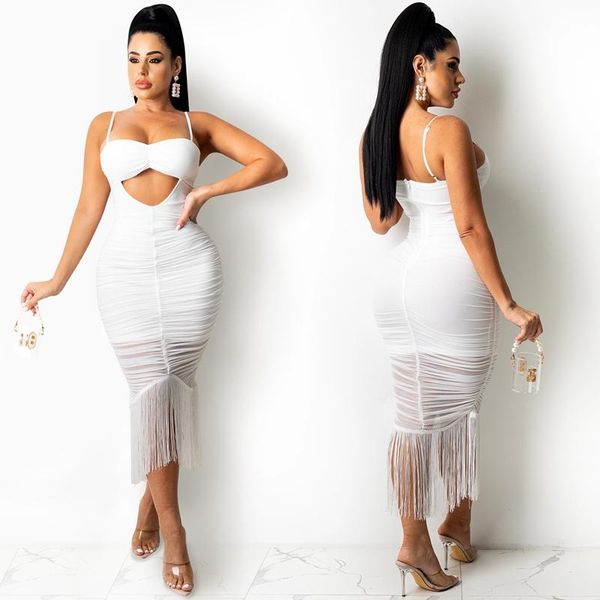 

women's swimwear women clothing dress summer tassel backless hollow party birthday lounge club outfits y2k clothes vestidos wholesale i, White;black