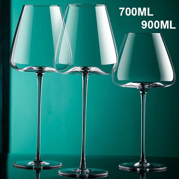 

700ml/900ml large capacity creative crystal burgundy wine glass a couple of glasses