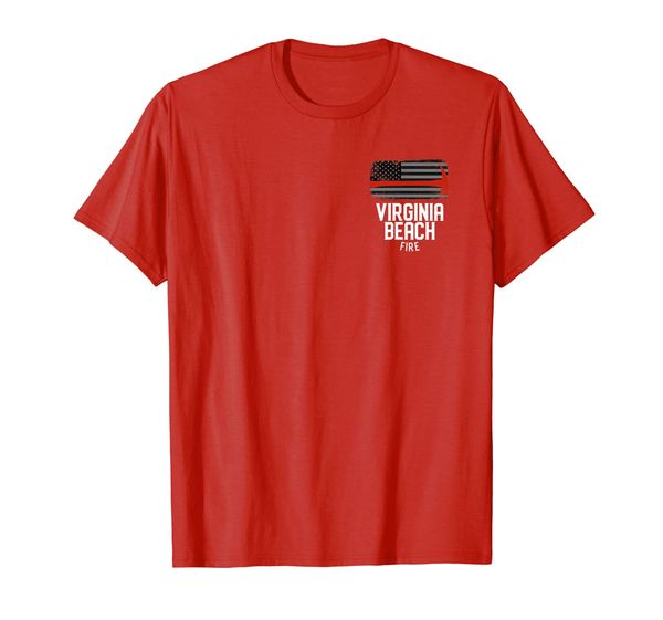 

city of virginia beach fire rescue firefighter duty t-shirt, White;black