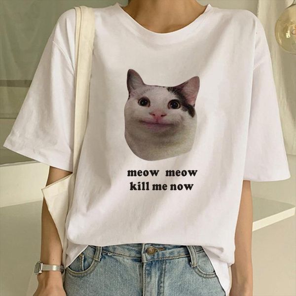 

harajuku cat and women mens t shirt casual funny cartoon print kawaii fashion summer short sleeve tees female, White;black