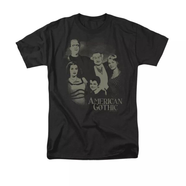 

the munsters american gothic tv show t-shirt sizes s-3x new, White;black
